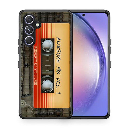 Θήκη Samsung Galaxy A54 Awesome Mix από τη Smartfits με σχέδιο στο πίσω μέρος και μαύρο περίβλημα | Samsung Galaxy A54 Awesome Mix Case with Colorful Back and Black Bezels