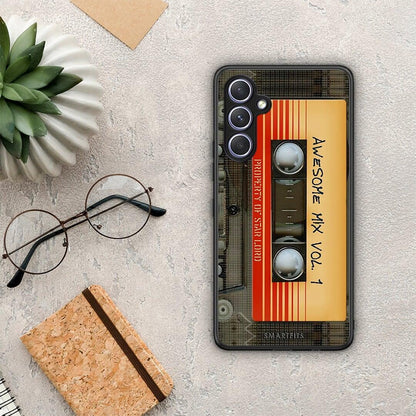 Θήκη Samsung Galaxy A54 Awesome Mix από τη Smartfits με σχέδιο στο πίσω μέρος και μαύρο περίβλημα | Samsung Galaxy A54 Awesome Mix Case with Colorful Back and Black Bezels