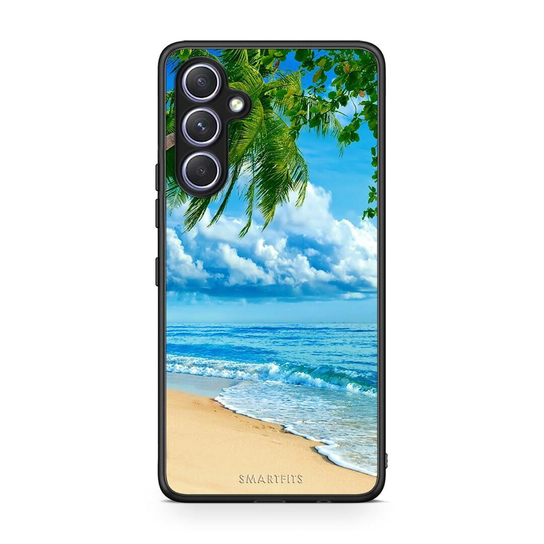 Θήκη Samsung Galaxy A54 Beautiful Beach από τη Smartfits με σχέδιο στο πίσω μέρος και μαύρο περίβλημα | Samsung Galaxy A54 Beautiful Beach Case with Colorful Back and Black Bezels