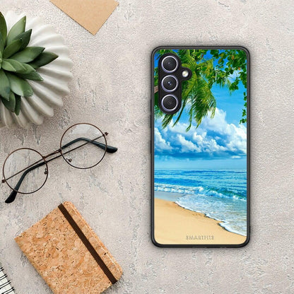 Θήκη Samsung Galaxy A54 Beautiful Beach από τη Smartfits με σχέδιο στο πίσω μέρος και μαύρο περίβλημα | Samsung Galaxy A54 Beautiful Beach Case with Colorful Back and Black Bezels