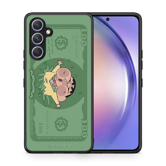 Θήκη Samsung Galaxy A54 Big Money από τη Smartfits με σχέδιο στο πίσω μέρος και μαύρο περίβλημα | Samsung Galaxy A54 Big Money Case with Colorful Back and Black Bezels