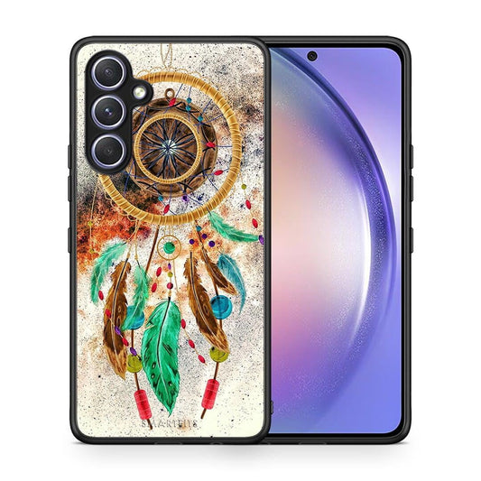 Θήκη Samsung Galaxy A54 Boho DreamCatcher από τη Smartfits με σχέδιο στο πίσω μέρος και μαύρο περίβλημα | Samsung Galaxy A54 Boho DreamCatcher Case with Colorful Back and Black Bezels
