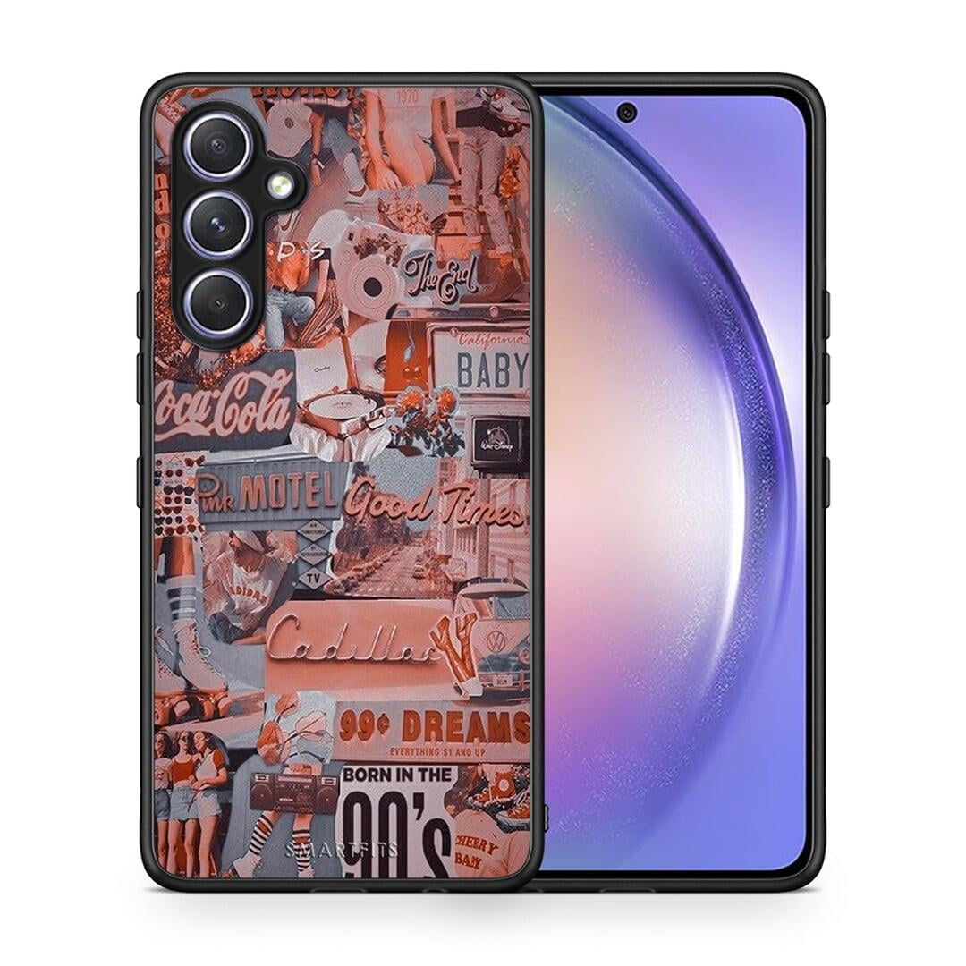 Θήκη Samsung Galaxy A54 Born In 90s από τη Smartfits με σχέδιο στο πίσω μέρος και μαύρο περίβλημα | Samsung Galaxy A54 Born In 90s Case with Colorful Back and Black Bezels