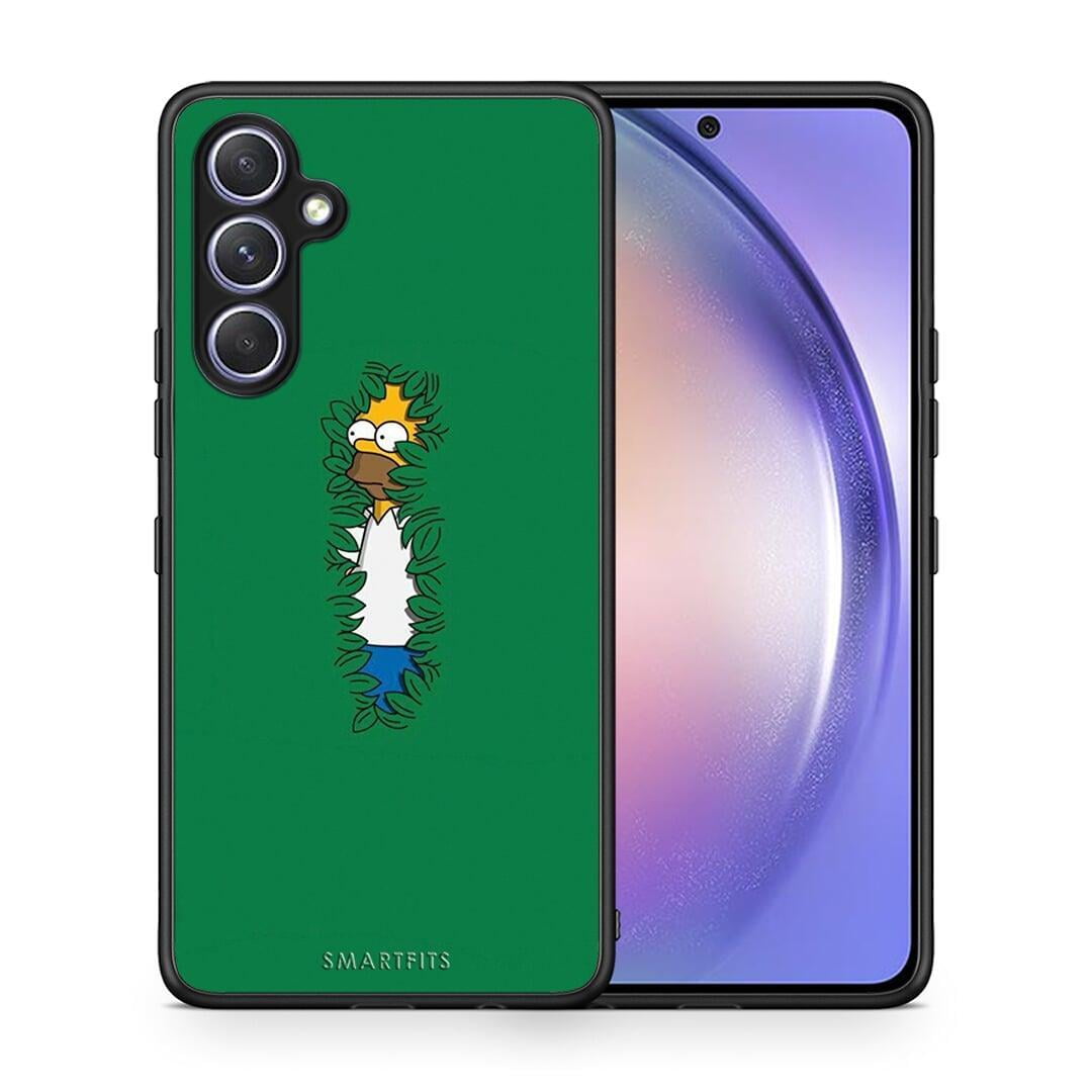 Θήκη Samsung Galaxy A54 Bush Man από τη Smartfits με σχέδιο στο πίσω μέρος και μαύρο περίβλημα | Samsung Galaxy A54 Bush Man Case with Colorful Back and Black Bezels