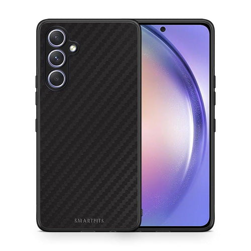 Θήκη Samsung Galaxy A54 Carbon Black από τη Smartfits με σχέδιο στο πίσω μέρος και μαύρο περίβλημα | Samsung Galaxy A54 Carbon Black Case with Colorful Back and Black Bezels