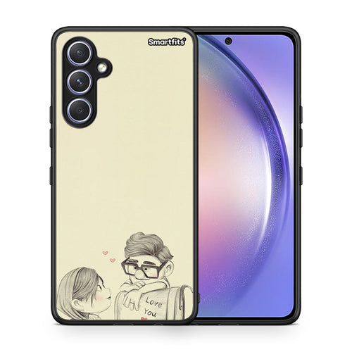 Θήκη Samsung Galaxy A54 Carl And Ellie από τη Smartfits με σχέδιο στο πίσω μέρος και μαύρο περίβλημα | Samsung Galaxy A54 Carl And Ellie Case with Colorful Back and Black Bezels