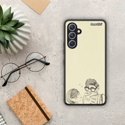 Θήκη Samsung Galaxy A54 Carl And Ellie από τη Smartfits με σχέδιο στο πίσω μέρος και μαύρο περίβλημα | Samsung Galaxy A54 Carl And Ellie Case with Colorful Back and Black Bezels