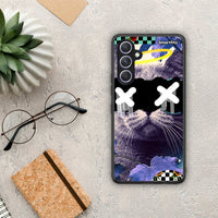 Thumbnail for Θήκη Samsung Galaxy A54 Cat Collage από τη Smartfits με σχέδιο στο πίσω μέρος και μαύρο περίβλημα | Samsung Galaxy A54 Cat Collage Case with Colorful Back and Black Bezels