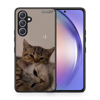 Thumbnail for Θήκη Samsung Galaxy A54 Cats In Love από τη Smartfits με σχέδιο στο πίσω μέρος και μαύρο περίβλημα | Samsung Galaxy A54 Cats In Love Case with Colorful Back and Black Bezels
