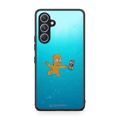 Θήκη Samsung Galaxy A54 Chasing Money από τη Smartfits με σχέδιο στο πίσω μέρος και μαύρο περίβλημα | Samsung Galaxy A54 Chasing Money Case with Colorful Back and Black Bezels