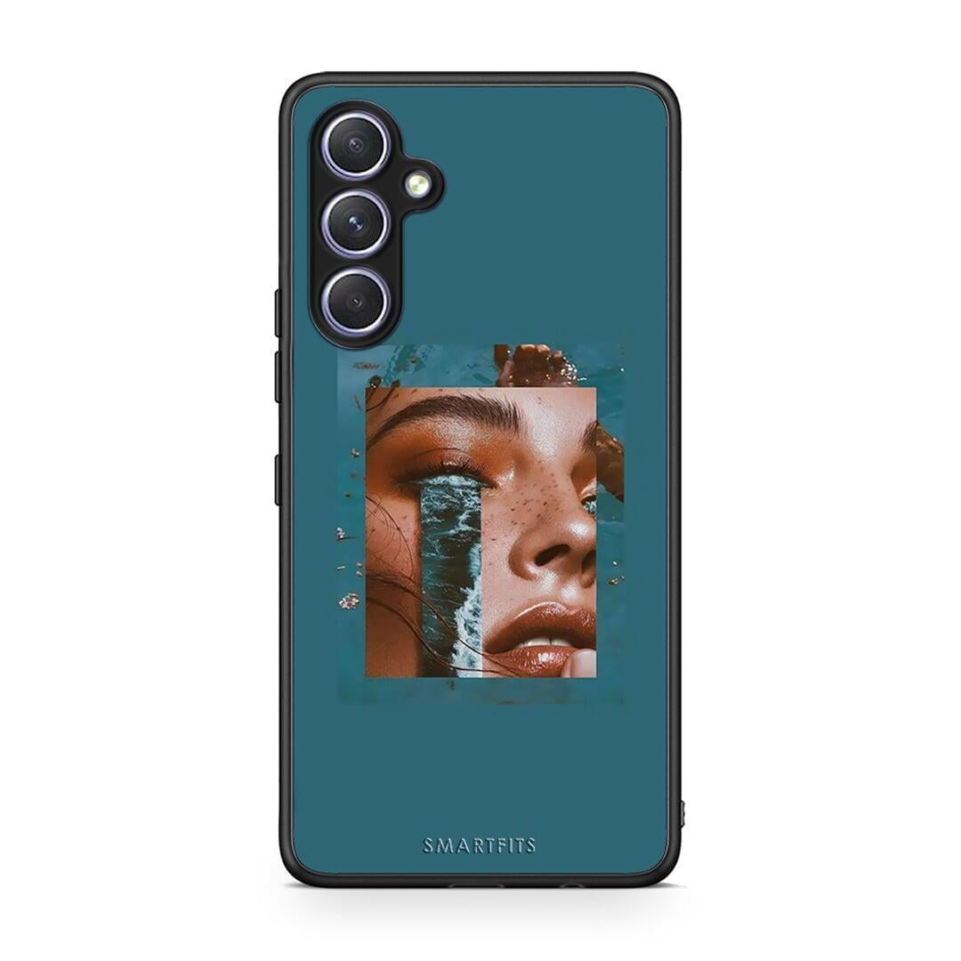 Θήκη Samsung Galaxy A54 Cry An Ocean από τη Smartfits με σχέδιο στο πίσω μέρος και μαύρο περίβλημα | Samsung Galaxy A54 Cry An Ocean Case with Colorful Back and Black Bezels