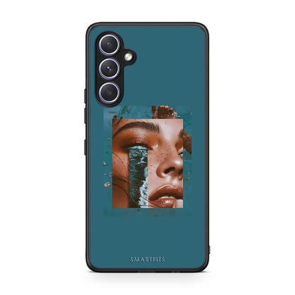 Θήκη Samsung Galaxy A54 Cry An Ocean από τη Smartfits με σχέδιο στο πίσω μέρος και μαύρο περίβλημα | Samsung Galaxy A54 Cry An Ocean Case with Colorful Back and Black Bezels