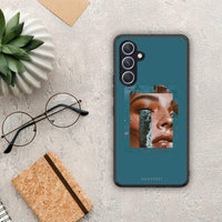 Thumbnail for Θήκη Samsung Galaxy A54 Cry An Ocean από τη Smartfits με σχέδιο στο πίσω μέρος και μαύρο περίβλημα | Samsung Galaxy A54 Cry An Ocean Case with Colorful Back and Black Bezels