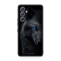 Thumbnail for Θήκη Samsung Galaxy A54 Dark Wolf από τη Smartfits με σχέδιο στο πίσω μέρος και μαύρο περίβλημα | Samsung Galaxy A54 Dark Wolf Case with Colorful Back and Black Bezels