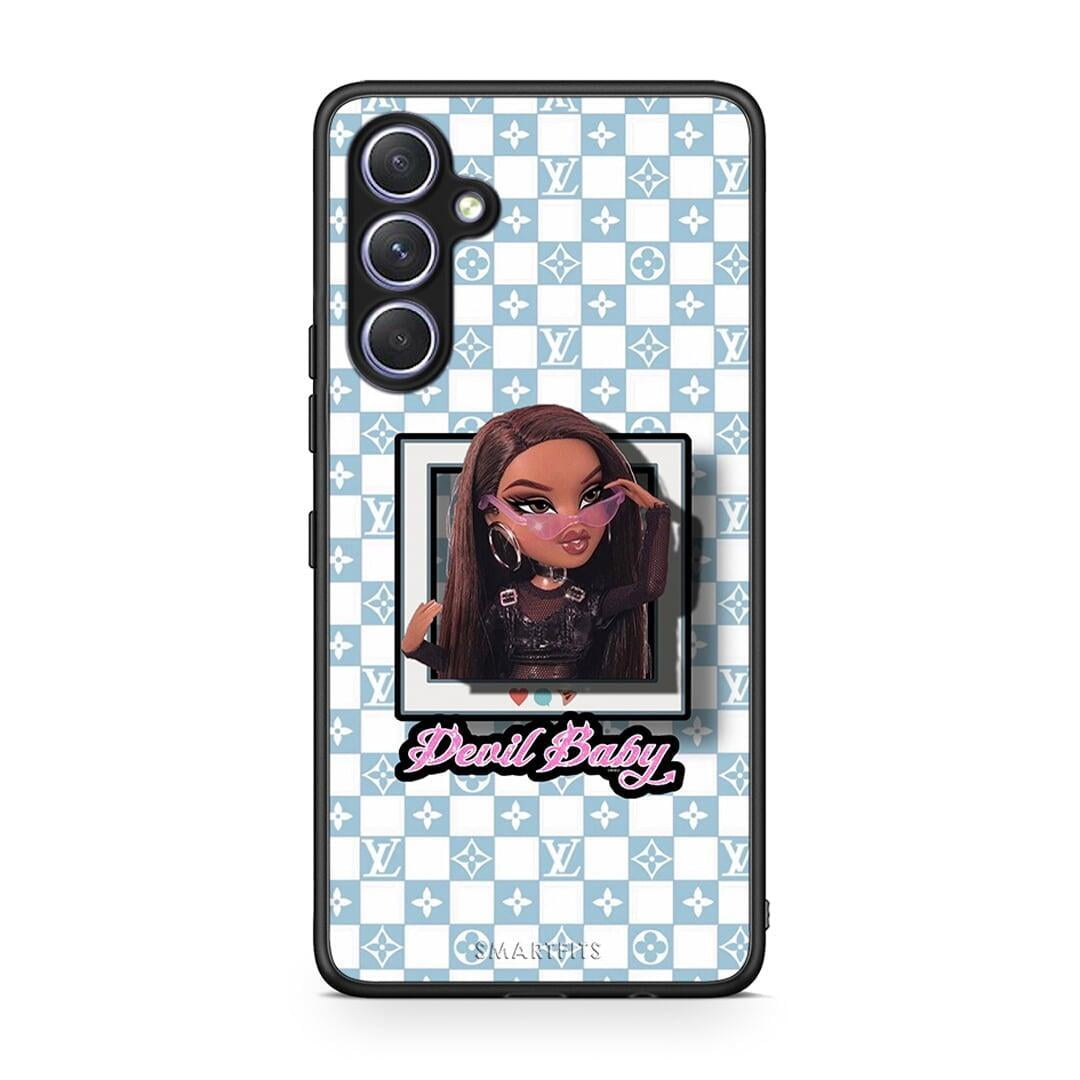 Θήκη Samsung Galaxy A54 Devil Baby από τη Smartfits με σχέδιο στο πίσω μέρος και μαύρο περίβλημα | Samsung Galaxy A54 Devil Baby Case with Colorful Back and Black Bezels