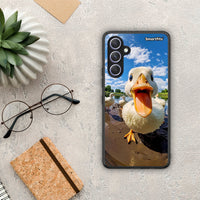 Thumbnail for Θήκη Samsung Galaxy A54 Duck Face από τη Smartfits με σχέδιο στο πίσω μέρος και μαύρο περίβλημα | Samsung Galaxy A54 Duck Face Case with Colorful Back and Black Bezels