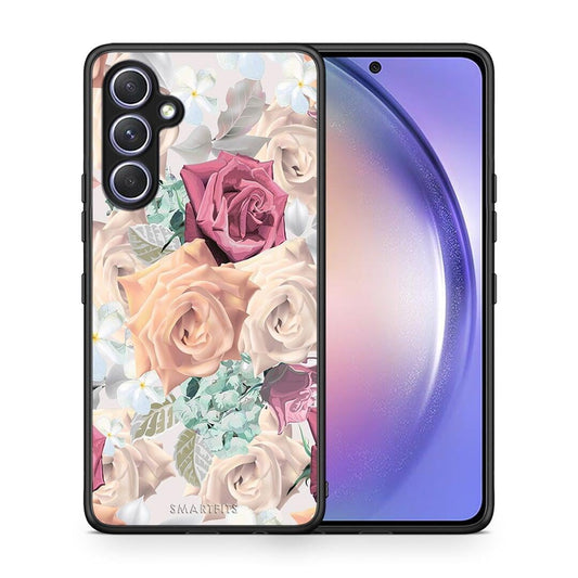Θήκη Samsung Galaxy A54 Floral Bouquet από τη Smartfits με σχέδιο στο πίσω μέρος και μαύρο περίβλημα | Samsung Galaxy A54 Floral Bouquet Case with Colorful Back and Black Bezels