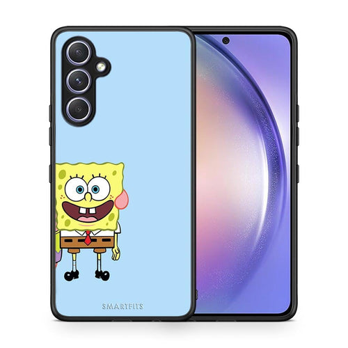 Θήκη Samsung Galaxy A54 Friends Bob από τη Smartfits με σχέδιο στο πίσω μέρος και μαύρο περίβλημα | Samsung Galaxy A54 Friends Bob Case with Colorful Back and Black Bezels