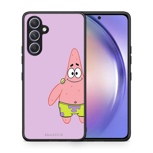 Θήκη Samsung Galaxy A54 Friends Patrick από τη Smartfits με σχέδιο στο πίσω μέρος και μαύρο περίβλημα | Samsung Galaxy A54 Friends Patrick Case with Colorful Back and Black Bezels