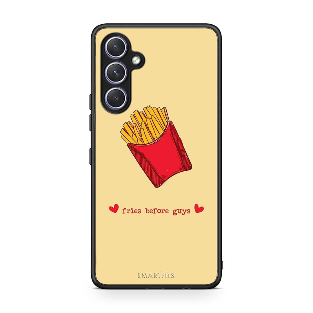 Θήκη Samsung Galaxy A54 Fries Before Guys από τη Smartfits με σχέδιο στο πίσω μέρος και μαύρο περίβλημα | Samsung Galaxy A54 Fries Before Guys Case with Colorful Back and Black Bezels