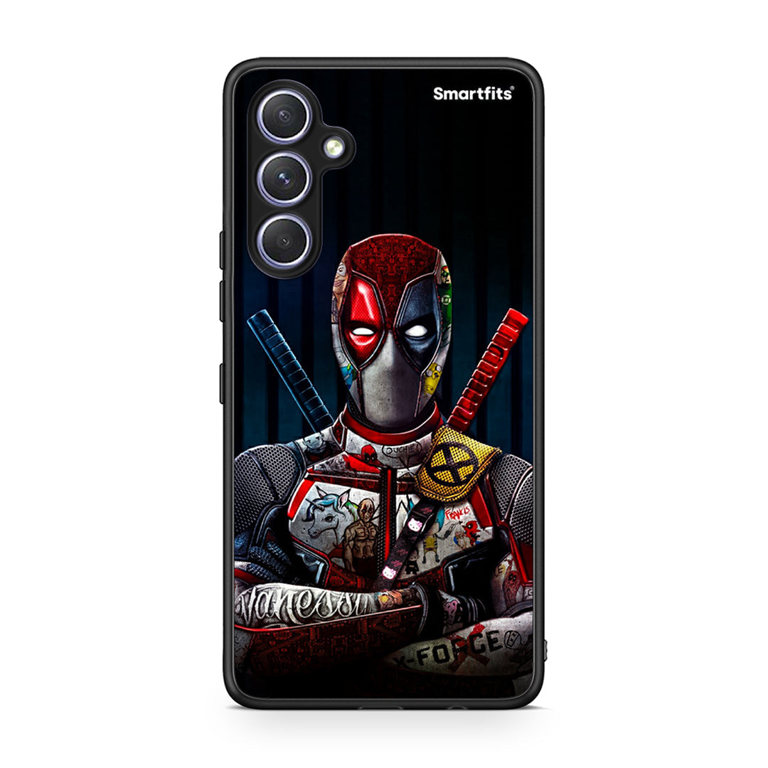 Θήκη Samsung Galaxy A54 Funny Guy από τη Smartfits με σχέδιο στο πίσω μέρος και μαύρο περίβλημα | Samsung Galaxy A54 Funny Guy Case with Colorful Back and Black Bezels