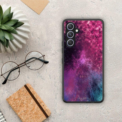 Θήκη Samsung Galaxy A54 Galactic Aurora από τη Smartfits με σχέδιο στο πίσω μέρος και μαύρο περίβλημα | Samsung Galaxy A54 Galactic Aurora Case with Colorful Back and Black Bezels