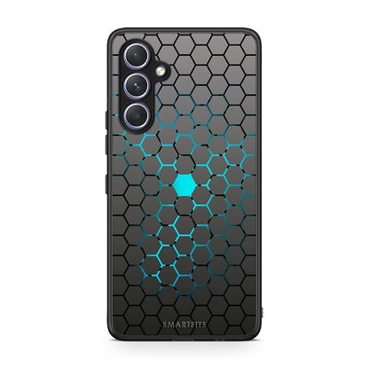 Θήκη Samsung Galaxy A54 Geometric Hexagonal από τη Smartfits με σχέδιο στο πίσω μέρος και μαύρο περίβλημα | Samsung Galaxy A54 Geometric Hexagonal Case with Colorful Back and Black Bezels