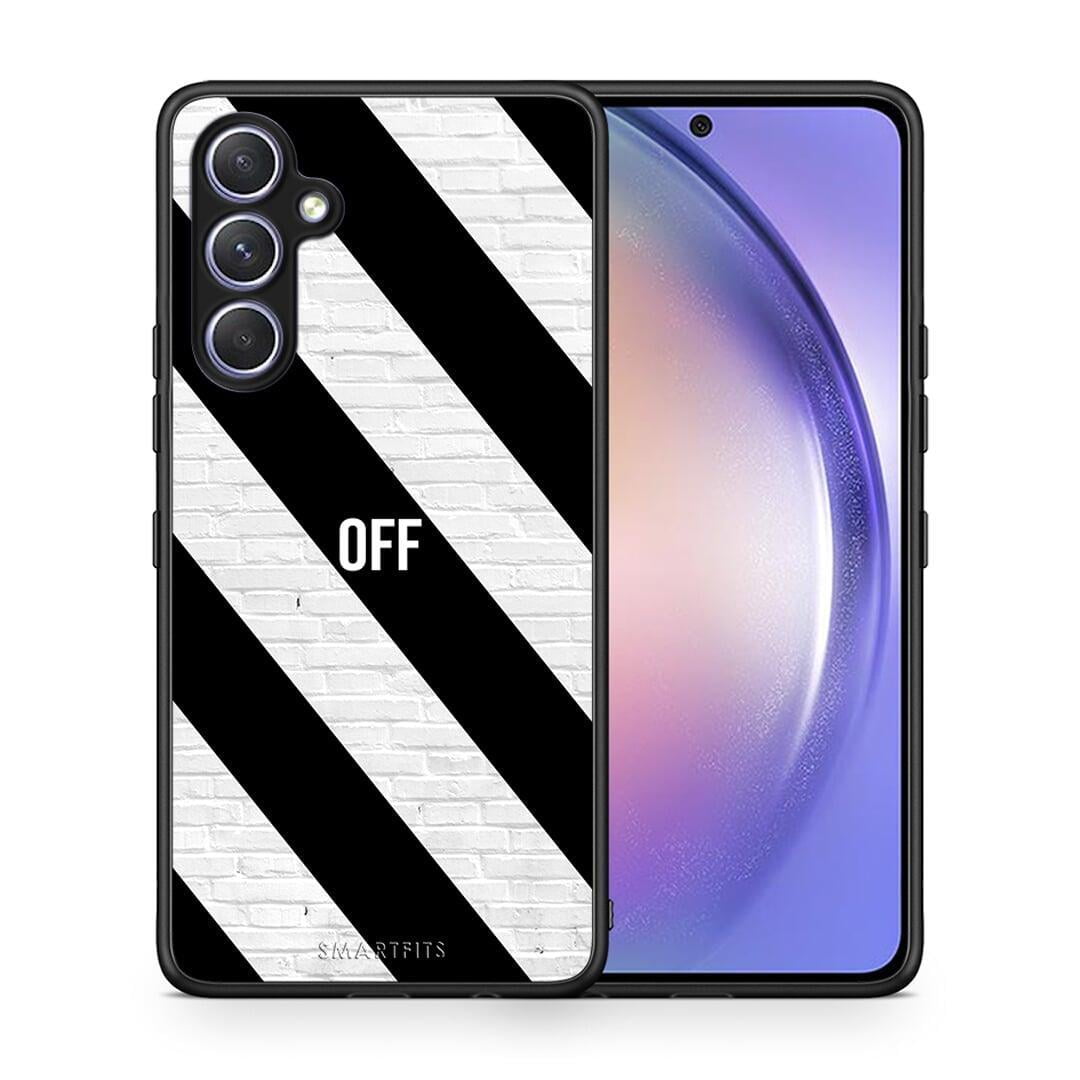 Θήκη Samsung Galaxy A54 Get Off από τη Smartfits με σχέδιο στο πίσω μέρος και μαύρο περίβλημα | Samsung Galaxy A54 Get Off Case with Colorful Back and Black Bezels