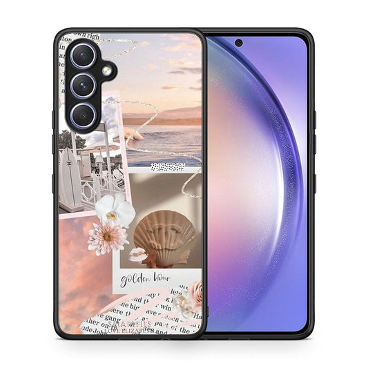 Θήκη Samsung Galaxy A54 Golden Hour από τη Smartfits με σχέδιο στο πίσω μέρος και μαύρο περίβλημα | Samsung Galaxy A54 Golden Hour Case with Colorful Back and Black Bezels