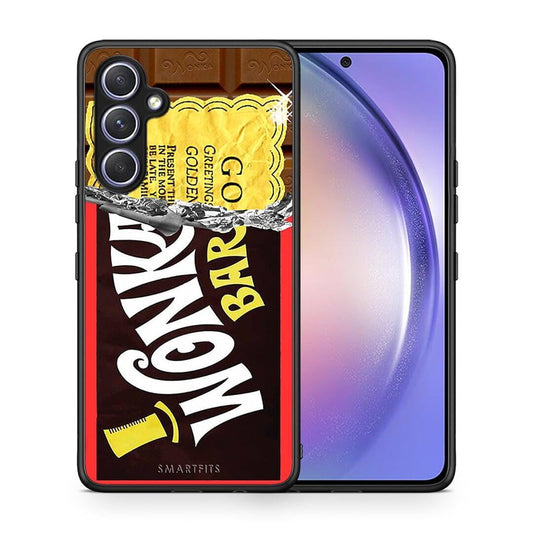 Θήκη Samsung Galaxy A54 Golden Ticket από τη Smartfits με σχέδιο στο πίσω μέρος και μαύρο περίβλημα | Samsung Galaxy A54 Golden Ticket Case with Colorful Back and Black Bezels