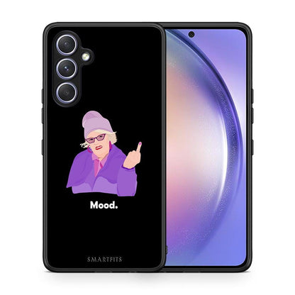 Θήκη Samsung Galaxy A54 Grandma Mood Black από τη Smartfits με σχέδιο στο πίσω μέρος και μαύρο περίβλημα | Samsung Galaxy A54 Grandma Mood Black Case with Colorful Back and Black Bezels