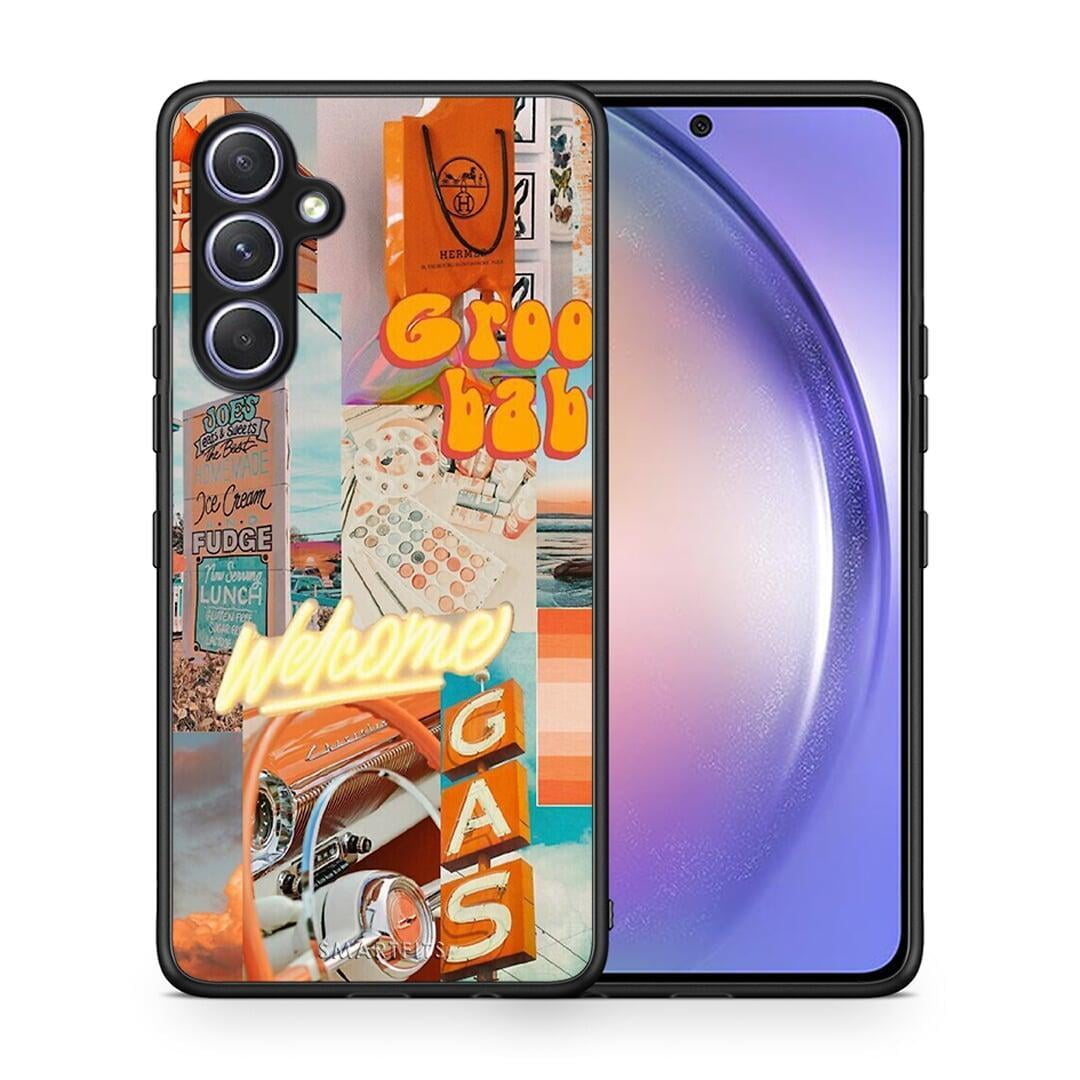 Θήκη Samsung Galaxy A54 Groovy Babe από τη Smartfits με σχέδιο στο πίσω μέρος και μαύρο περίβλημα | Samsung Galaxy A54 Groovy Babe Case with Colorful Back and Black Bezels