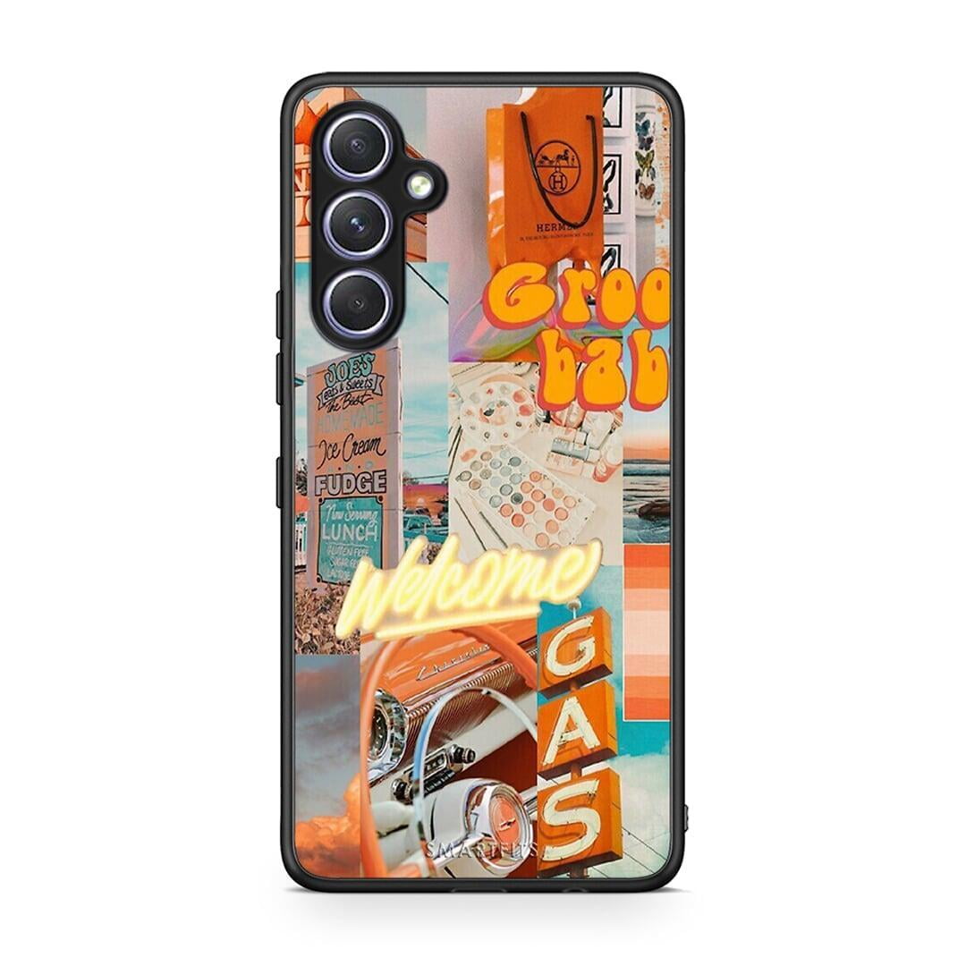 Θήκη Samsung Galaxy A54 Groovy Babe από τη Smartfits με σχέδιο στο πίσω μέρος και μαύρο περίβλημα | Samsung Galaxy A54 Groovy Babe Case with Colorful Back and Black Bezels