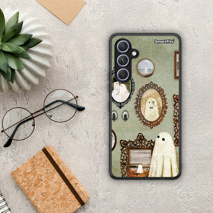 Θήκη Samsung Galaxy A54 Halloween Ghost Season από τη Smartfits με σχέδιο στο πίσω μέρος και μαύρο περίβλημα | Samsung Galaxy A54 Halloween Ghost Season Case with Colorful Back and Black Bezels