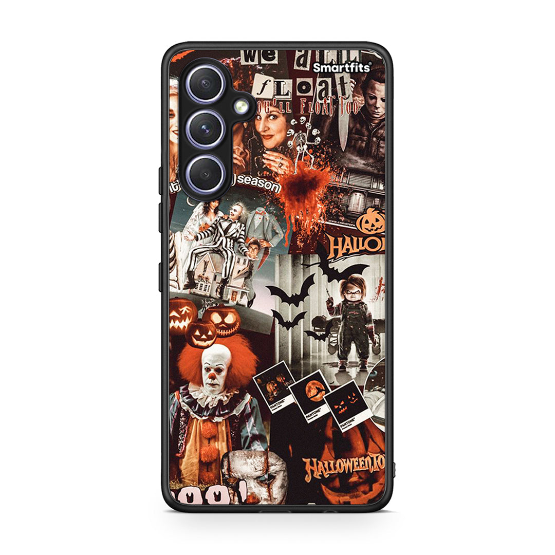 Θήκη Samsung Galaxy A54 Halloween Spooky Season από τη Smartfits με σχέδιο στο πίσω μέρος και μαύρο περίβλημα | Samsung Galaxy A54 Halloween Spooky Season Case with Colorful Back and Black Bezels