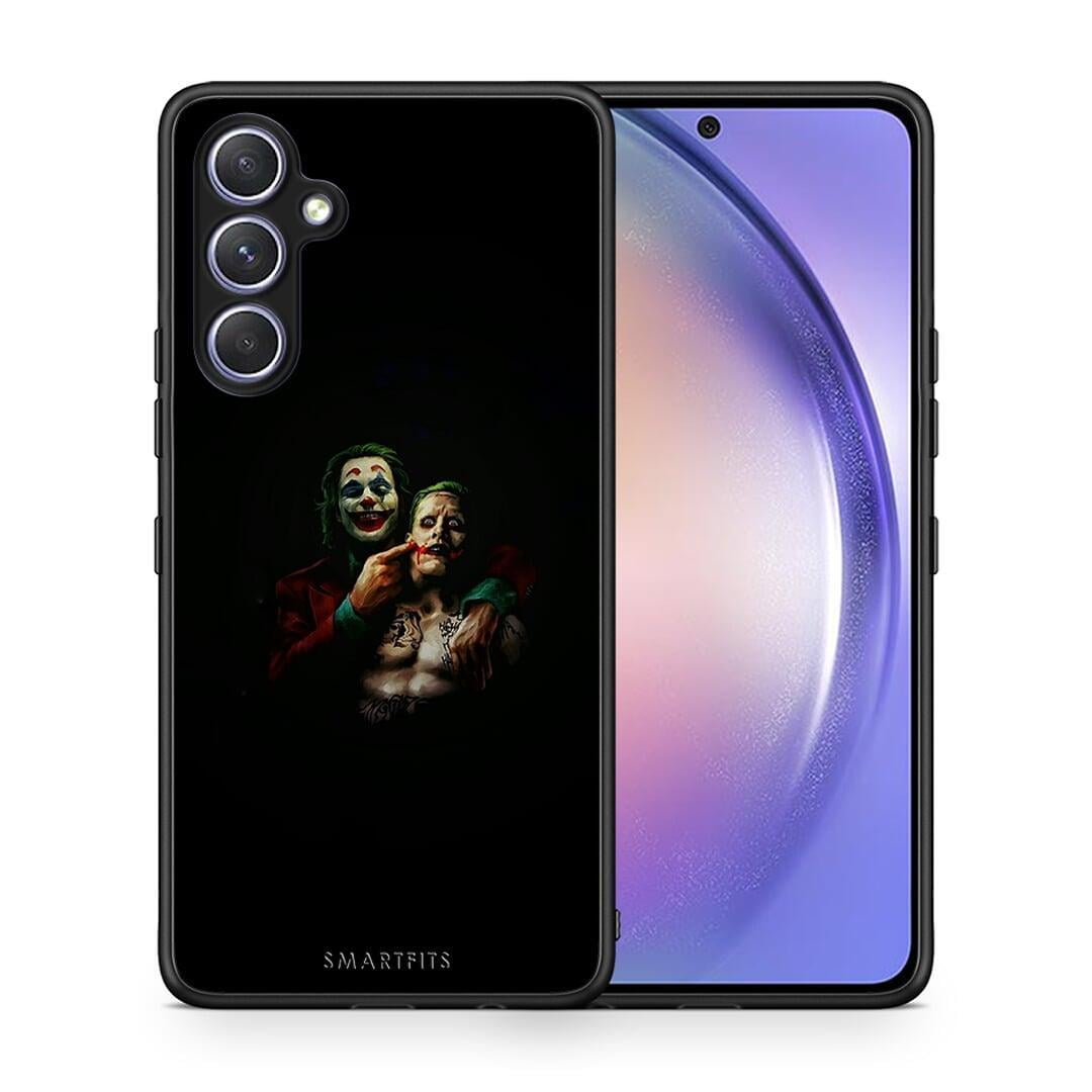 Θήκη Samsung Galaxy A54 Hero Clown από τη Smartfits με σχέδιο στο πίσω μέρος και μαύρο περίβλημα | Samsung Galaxy A54 Hero Clown Case with Colorful Back and Black Bezels