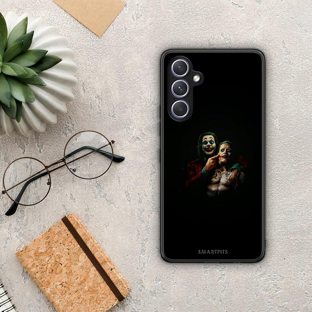Θήκη Samsung Galaxy A54 Hero Clown από τη Smartfits με σχέδιο στο πίσω μέρος και μαύρο περίβλημα | Samsung Galaxy A54 Hero Clown Case with Colorful Back and Black Bezels