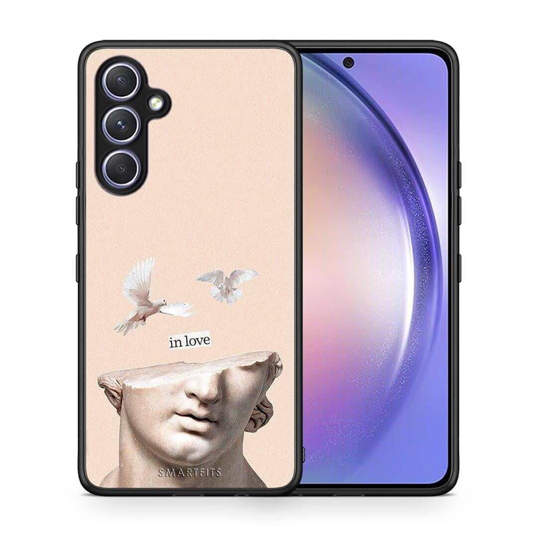 Θήκη Samsung Galaxy A54 In Love από τη Smartfits με σχέδιο στο πίσω μέρος και μαύρο περίβλημα | Samsung Galaxy A54 In Love Case with Colorful Back and Black Bezels