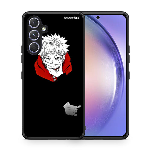 Θήκη Samsung Galaxy A54 Itadori Anime από τη Smartfits με σχέδιο στο πίσω μέρος και μαύρο περίβλημα | Samsung Galaxy A54 Itadori Anime Case with Colorful Back and Black Bezels