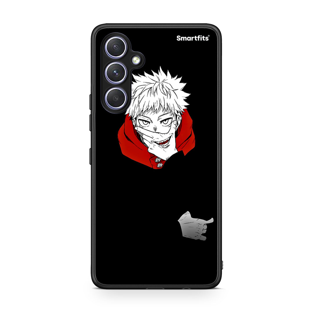 Θήκη Samsung Galaxy A54 Itadori Anime από τη Smartfits με σχέδιο στο πίσω μέρος και μαύρο περίβλημα | Samsung Galaxy A54 Itadori Anime Case with Colorful Back and Black Bezels