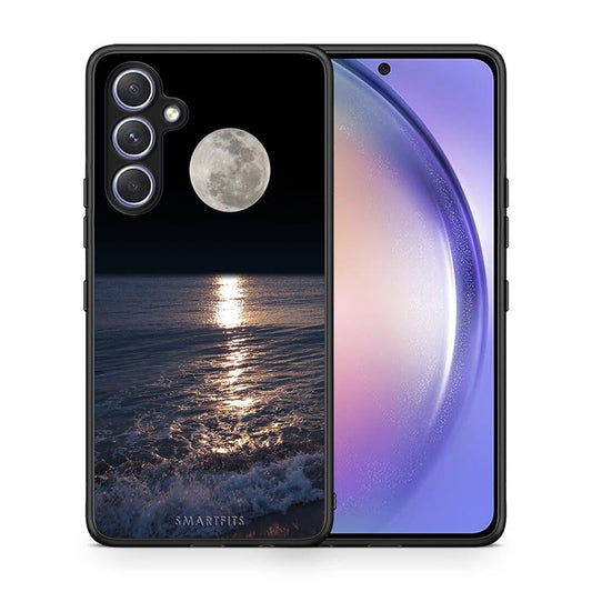 Θήκη Samsung Galaxy A54 Landscape Moon από τη Smartfits με σχέδιο στο πίσω μέρος και μαύρο περίβλημα | Samsung Galaxy A54 Landscape Moon Case with Colorful Back and Black Bezels