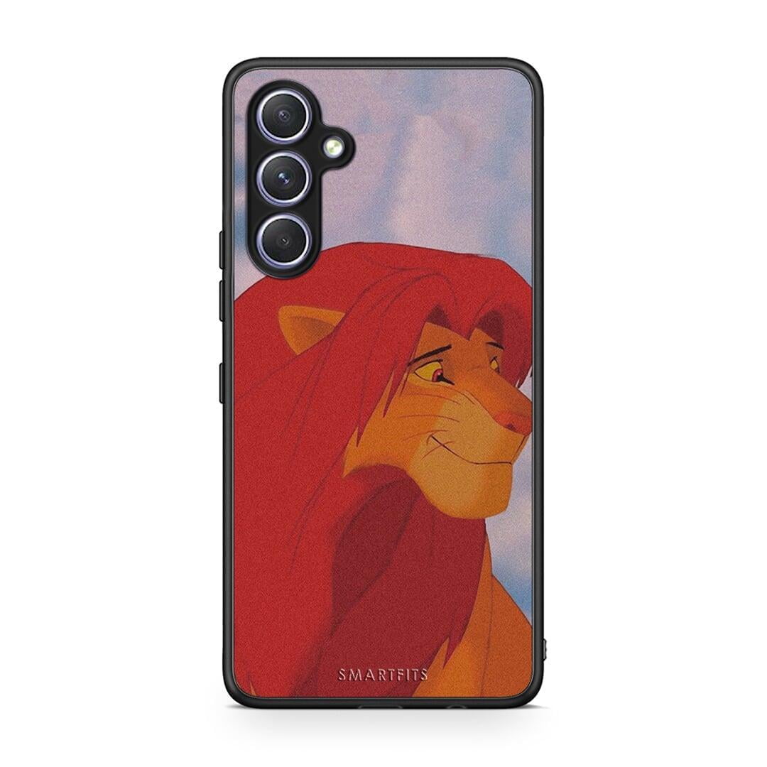 Θήκη Samsung Galaxy A54 Lion Love 1 από τη Smartfits με σχέδιο στο πίσω μέρος και μαύρο περίβλημα | Samsung Galaxy A54 Lion Love 1 Case with Colorful Back and Black Bezels