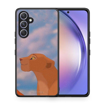 Θήκη Samsung Galaxy A54 Lion Love 2 από τη Smartfits με σχέδιο στο πίσω μέρος και μαύρο περίβλημα | Samsung Galaxy A54 Lion Love 2 Case with Colorful Back and Black Bezels