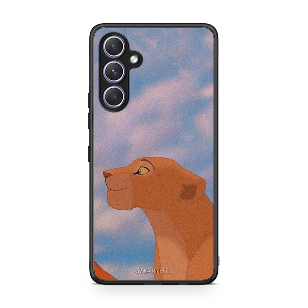 Θήκη Samsung Galaxy A54 Lion Love 2 από τη Smartfits με σχέδιο στο πίσω μέρος και μαύρο περίβλημα | Samsung Galaxy A54 Lion Love 2 Case with Colorful Back and Black Bezels
