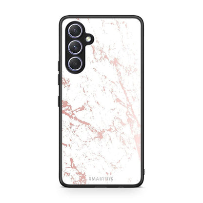 Θήκη Samsung Galaxy A54 Marble Pink Splash από τη Smartfits με σχέδιο στο πίσω μέρος και μαύρο περίβλημα | Samsung Galaxy A54 Marble Pink Splash Case with Colorful Back and Black Bezels