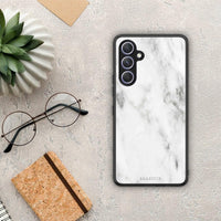 Thumbnail for Θήκη Samsung Galaxy A54 Marble White από τη Smartfits με σχέδιο στο πίσω μέρος και μαύρο περίβλημα | Samsung Galaxy A54 Marble White Case with Colorful Back and Black Bezels