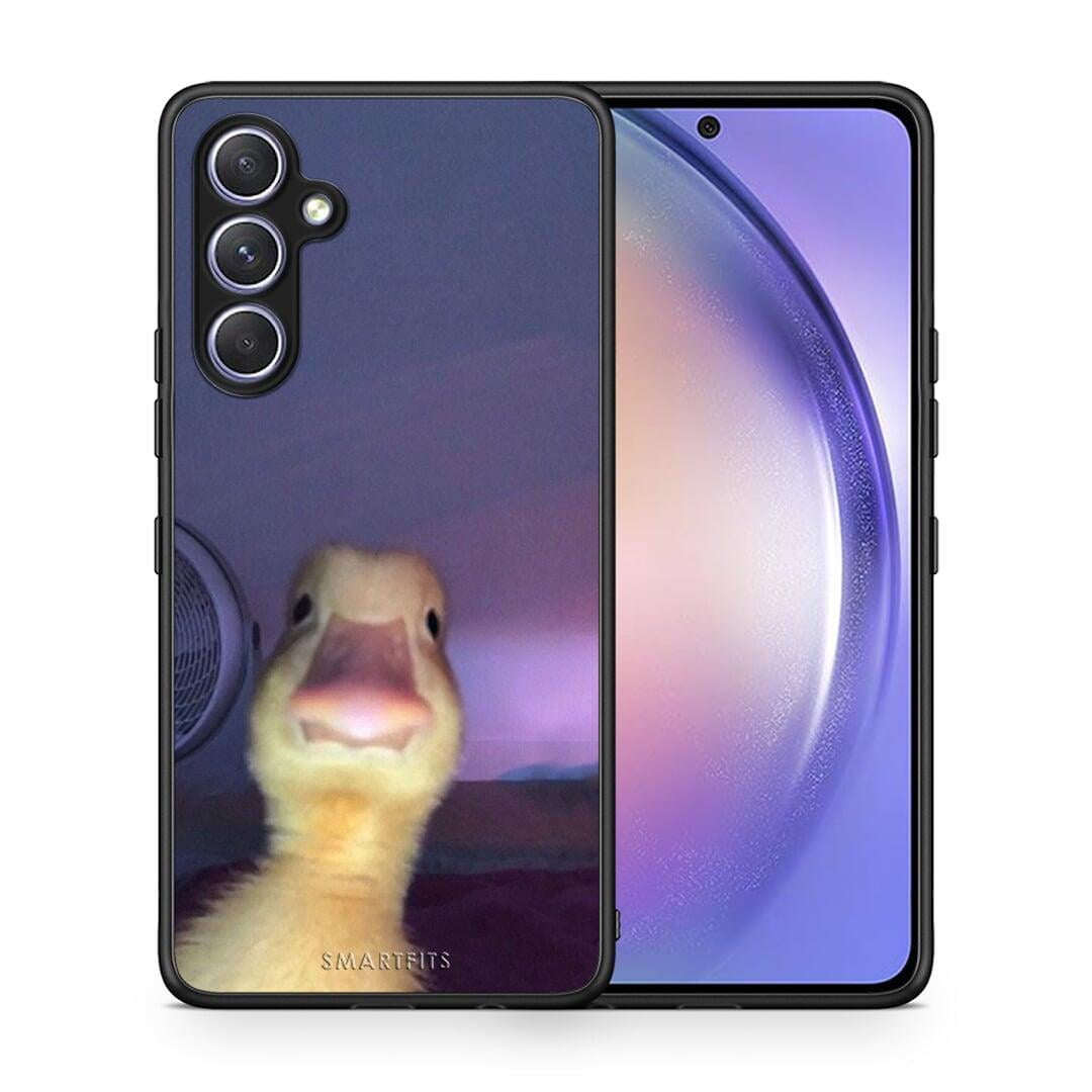 Θήκη Samsung Galaxy A54 Meme Duck από τη Smartfits με σχέδιο στο πίσω μέρος και μαύρο περίβλημα | Samsung Galaxy A54 Meme Duck Case with Colorful Back and Black Bezels