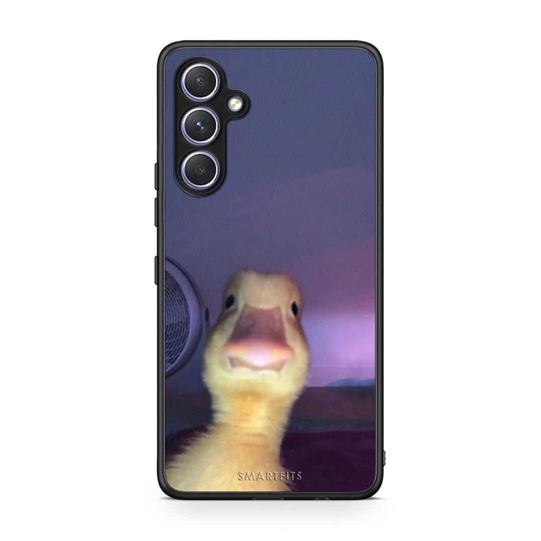 Θήκη Samsung Galaxy A54 Meme Duck από τη Smartfits με σχέδιο στο πίσω μέρος και μαύρο περίβλημα | Samsung Galaxy A54 Meme Duck Case with Colorful Back and Black Bezels