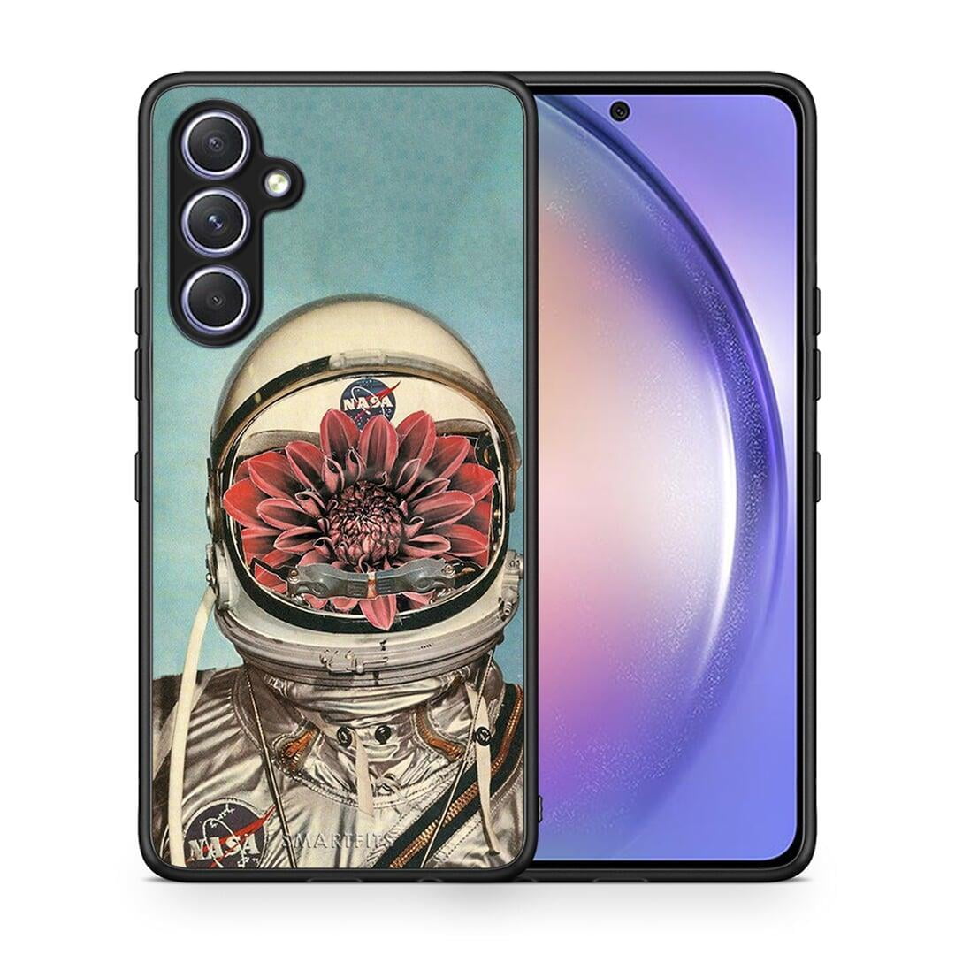 Θήκη Samsung Galaxy A54 Nasa Bloom από τη Smartfits με σχέδιο στο πίσω μέρος και μαύρο περίβλημα | Samsung Galaxy A54 Nasa Bloom Case with Colorful Back and Black Bezels
