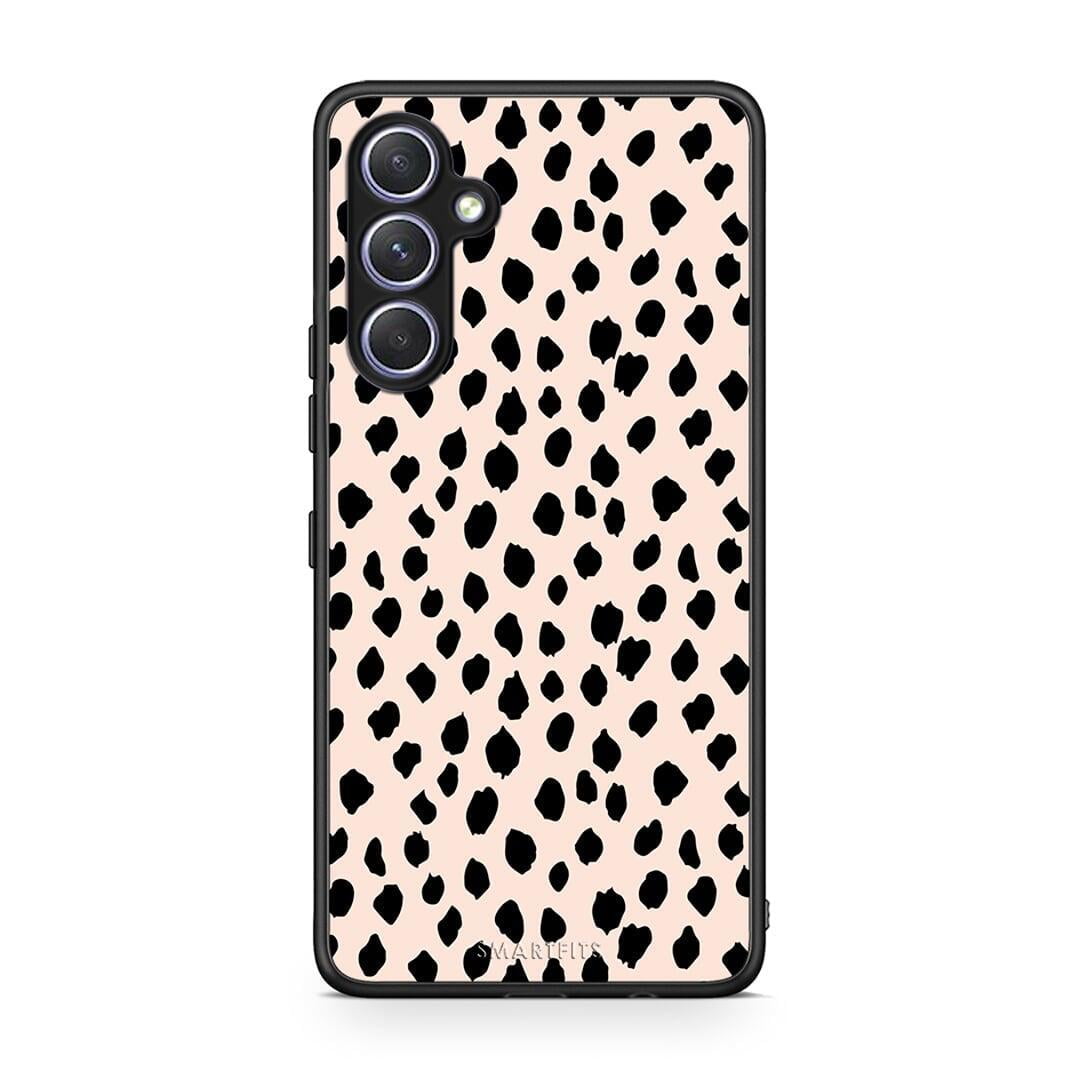 Θήκη Samsung Galaxy A54 New Polka Dots από τη Smartfits με σχέδιο στο πίσω μέρος και μαύρο περίβλημα | Samsung Galaxy A54 New Polka Dots Case with Colorful Back and Black Bezels